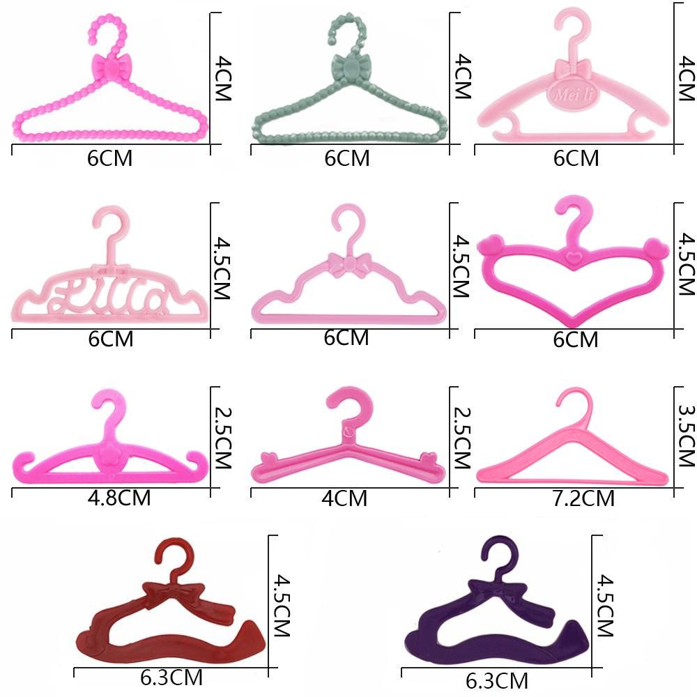 Set 10 / 20 Móc Treo Quần Áo Mini Tỉ Lệ 1: 6 Cho Nhà Búp Bê