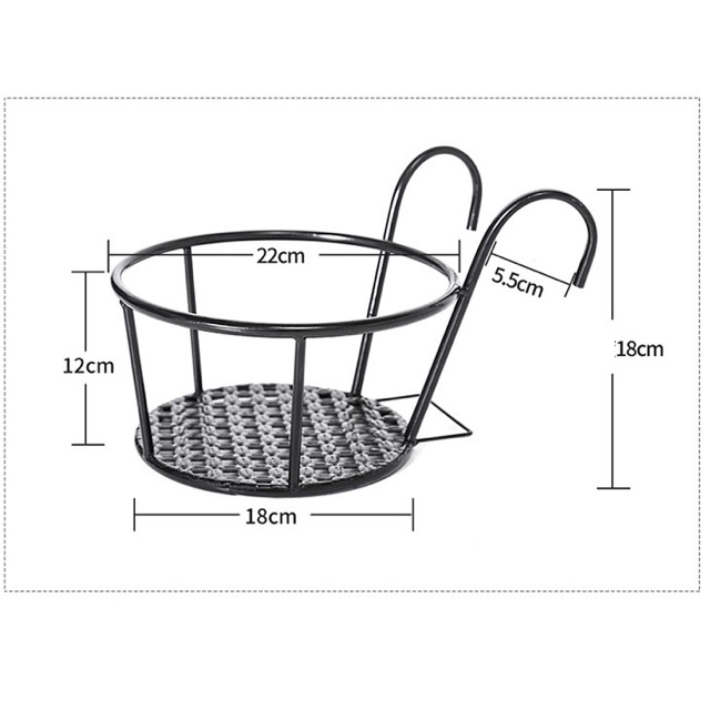 KỆ ĐỂ LỌ HOA CÓ MÓC TREO BAN CÔNG TIỆN LỢI ( GIỎ TREO CHẬU HOA CÂY CẢNH )