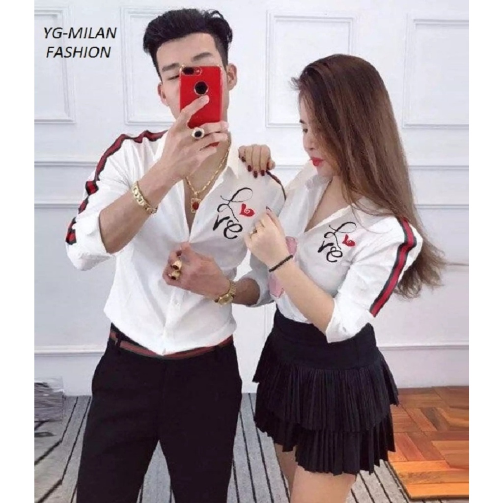 ÁO SƠ MI CẶP ĐÔI NAM NỮ GIÁ RẺ - GIÁ 1 CÁI