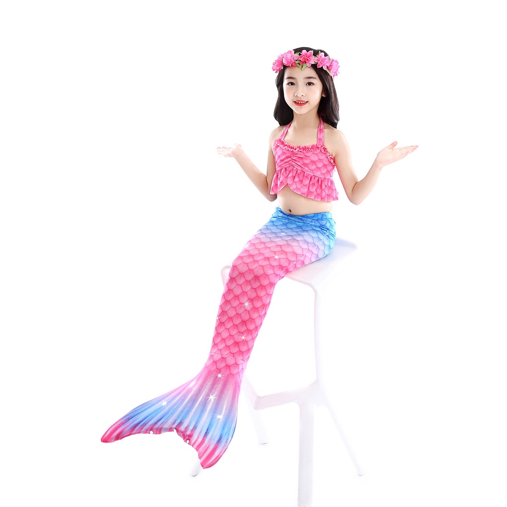 Quần áo tắm nàng tiên cá trẻ em đồ bơi đi biển đồ chơi hóa trang cho bé gái E1000
