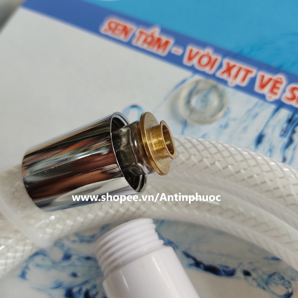 Bộ vòi xịt vệ sinh nhựa KAK - vòi vệ sinh cá nhân toilet nhựa  ABS dây chịu áp cao - phụ kiện nhà vệ sinh