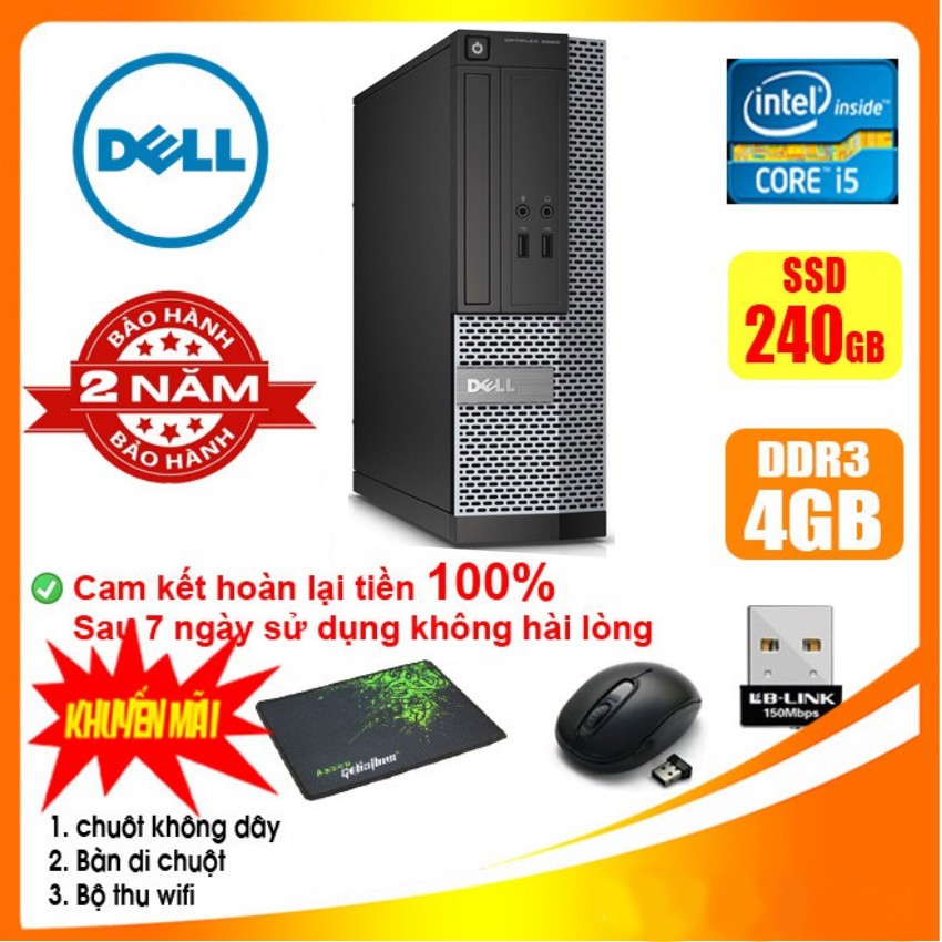 Case máy tính để bàn đồng bộ DEL CPU i5 3330 - RAM 4GB - SSD 240GB - SSD 120GB | BigBuy360 - bigbuy360.vn