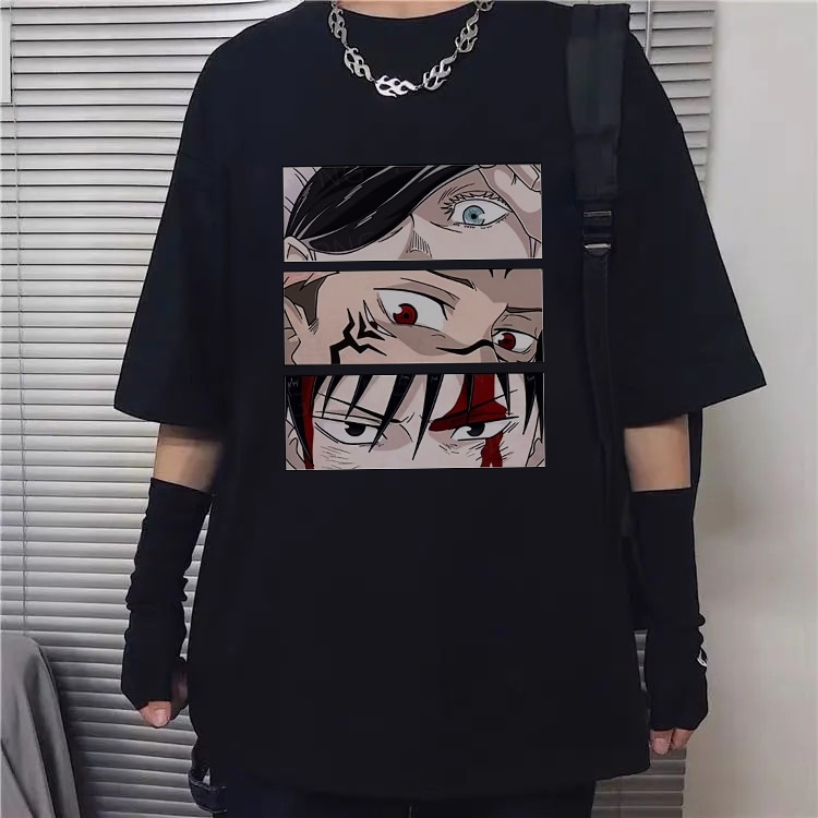 Áo Thun Nữ Anime Nhật Bản Cửu Âm Chân Kinh Kaisen Áo Gojo Satoru Yuji Itador