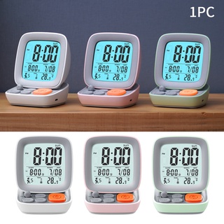 Electronic Bedside Temperature Display Home Office Voice Broadcast Small Computer Shape Alarm Clock