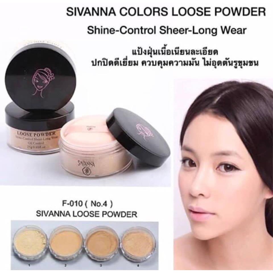 Phấn Phủ Kiềm Dầu Sivanna Loose Powder Oil Control Dạng Bột F010