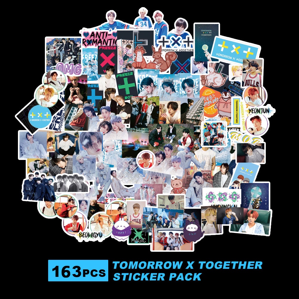 Set 163 miếng dán trang trí hình nhóm nhạc TXT TOMORROW X TOGETHER
