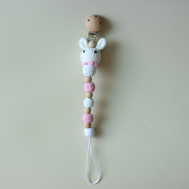 Đồ Chơi Vòng Tay / Núm Vú Giả Có Kẹp Treo Xe Đẩy Em Bé Sơ Sinh Gặm Răng