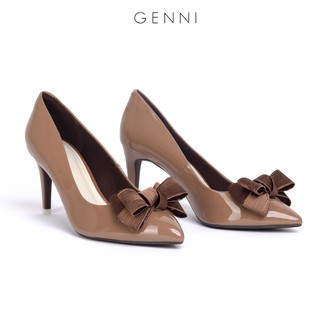 Genni - giày cao gót nơ nhũ gót nhọn ge031