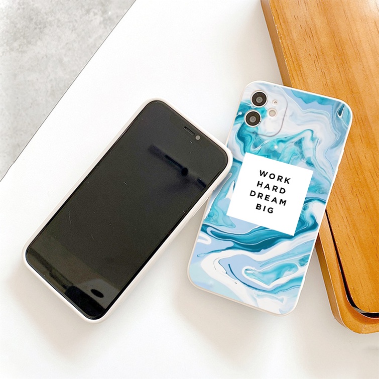 Ốp iphone - Ốp lưng iphone cạnh vuông Nền sơn loang dành cho ip 6 đến 14promax - ng277