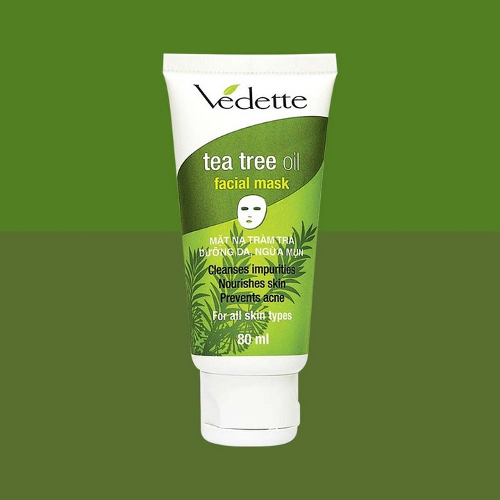 Mặt nạ tràm trà Dưỡng da ngừa mụn Vedette Tea Tree Oil 80ml