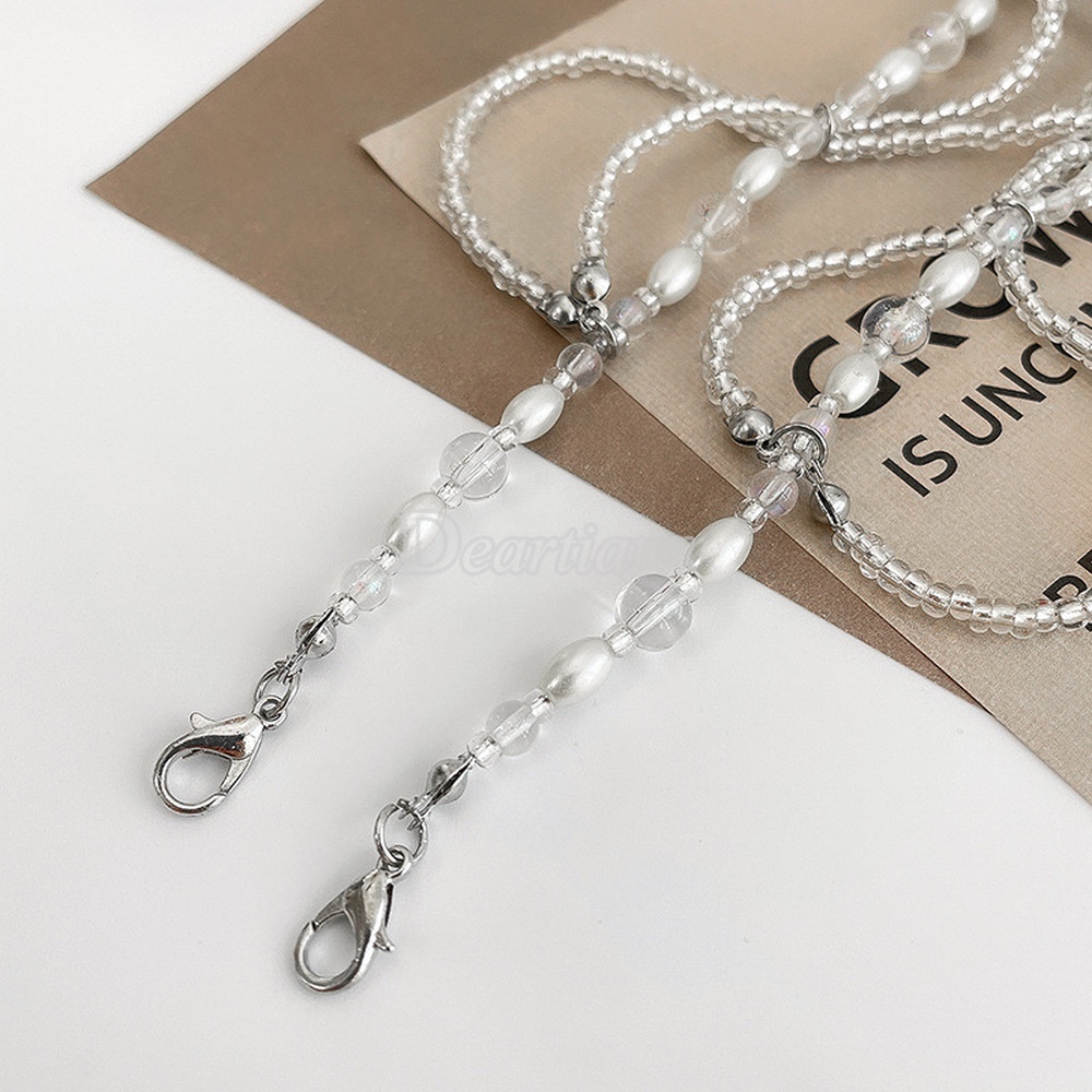 Vòng cổ tự làm đính ngọc trai giả