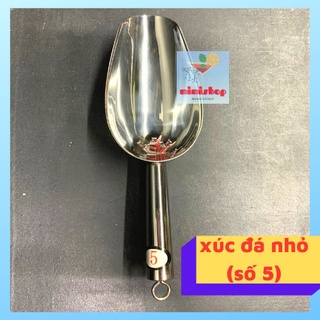 Xúc đá inox cao cấp hàng loại 1 dày . muỗng xúc đá inox- dụng cụ pha chế