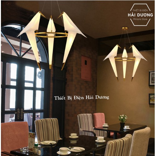 Đèn thả trang trí hiện đại hình chim cao cấp phong cách Origami ( 3 chim ) - Bảo hành 12 tháng