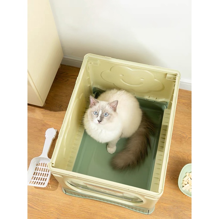 Nhà vệ sinh cho mèo  2 cửa chống văng cát size lớn BECHON