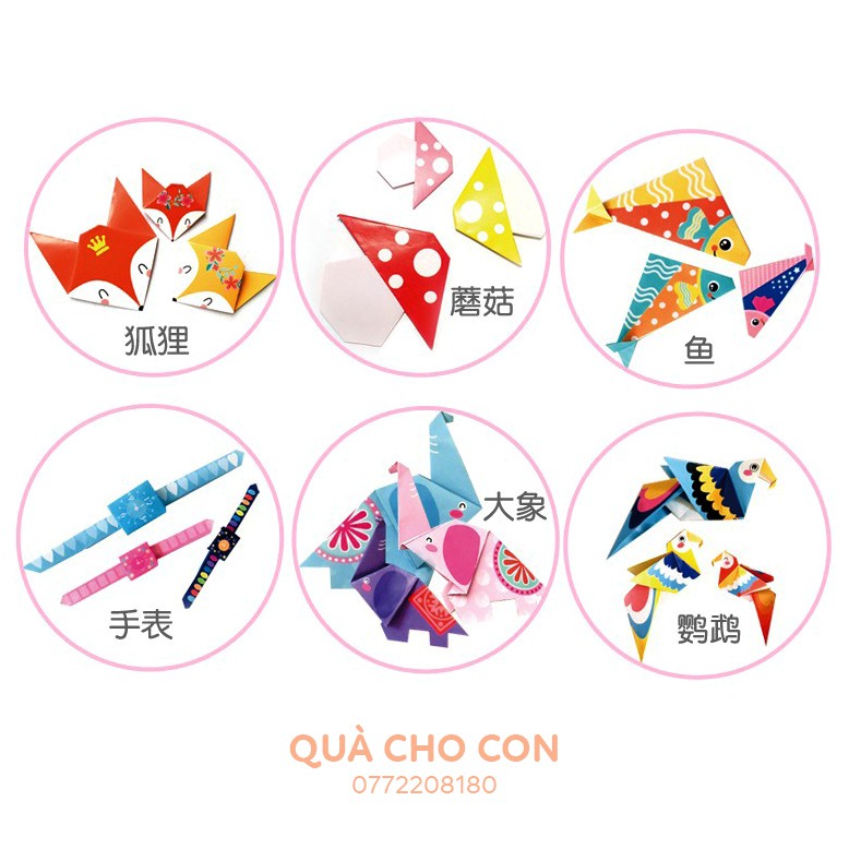 BỘ GẤP GIẤY ORIGAMI RÈN LUYỆN SỰ KHÉO LÉO CỦA ĐÔI BÀN TAY