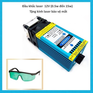 Đầu khắc laser cho máy khắc CNC công suất 0.5w đến 15W+ TẶNG KÍNH LASER BẢO VỆ MẮT