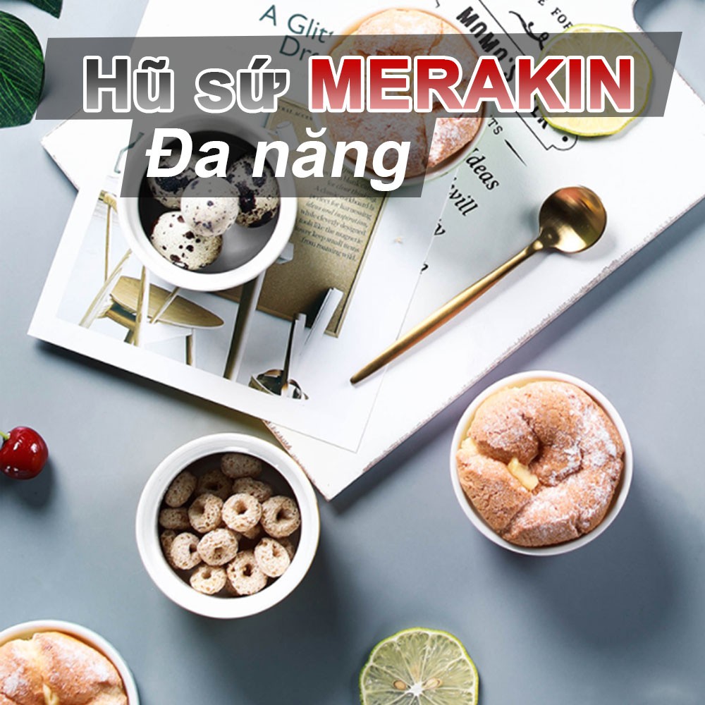 [8 màu] Hũ sứ merakin SALE Cốc sứ khuôn sứ làm bánh flan caramen dụng cụ làm bánh, ramekin đa sắc chịu nhiệt bỏ lò