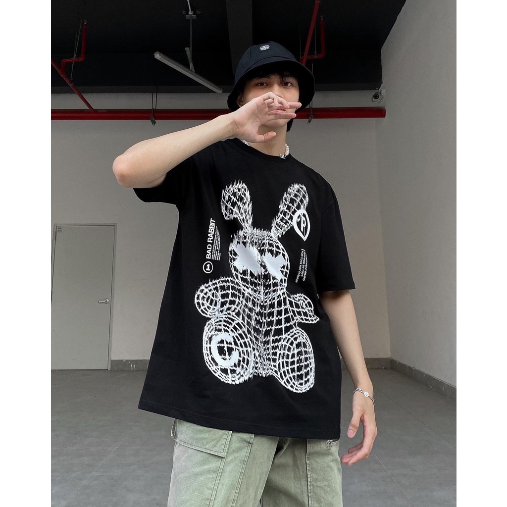 ÁO THUN UNISEX FORM RỘNG BAD RABBIT THE GRID