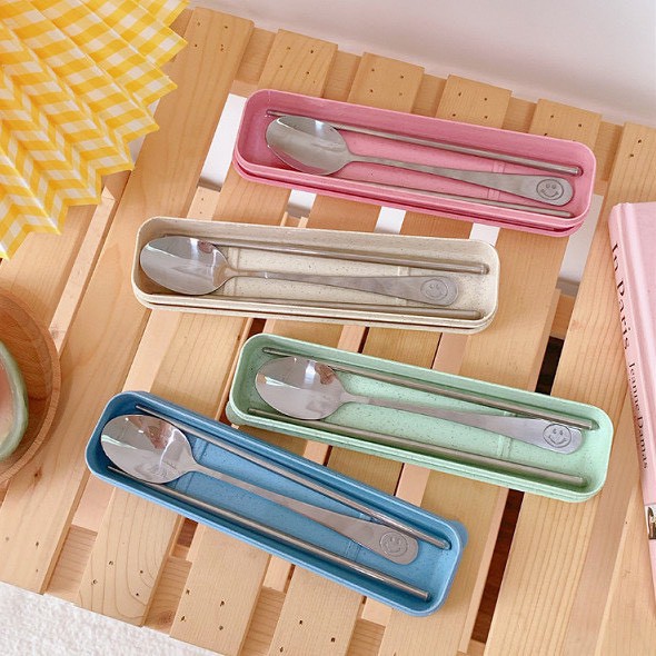Bộ đũa thìa inox 304 có hộp đựng giá rẻ