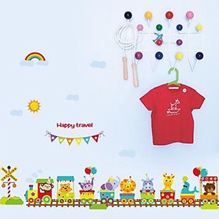 Decal dán tường Happy Travel