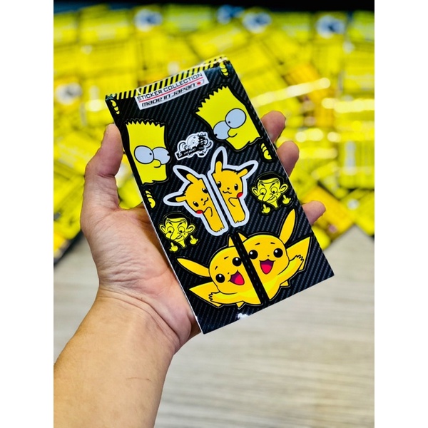 Sét Tem Nhân Vật Hoạt Hình Dán Trang Trí Xe