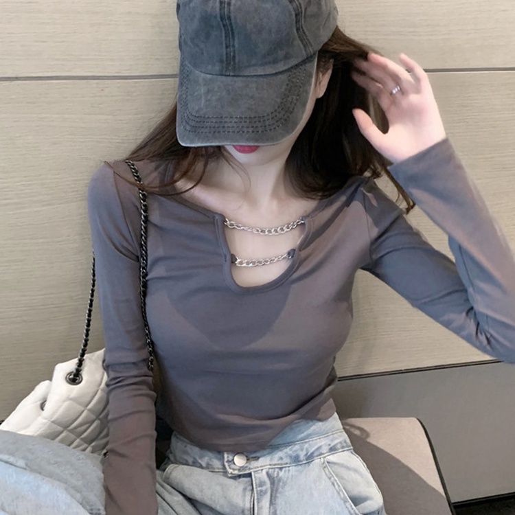 Áo Thun Nữ Dài Tay Cổ Tròn Thời Trang Hàn Mới