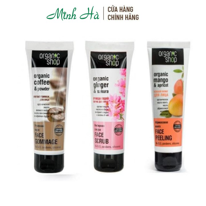 Tẩy da chết mặt Organic Coffee & Powder 75ml