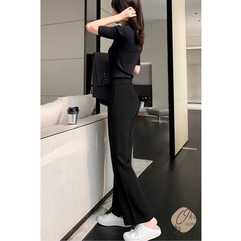 MÃ 222- QUẦN ỐNG LOE LƯNG CAO KÈM DÂY BUỘC