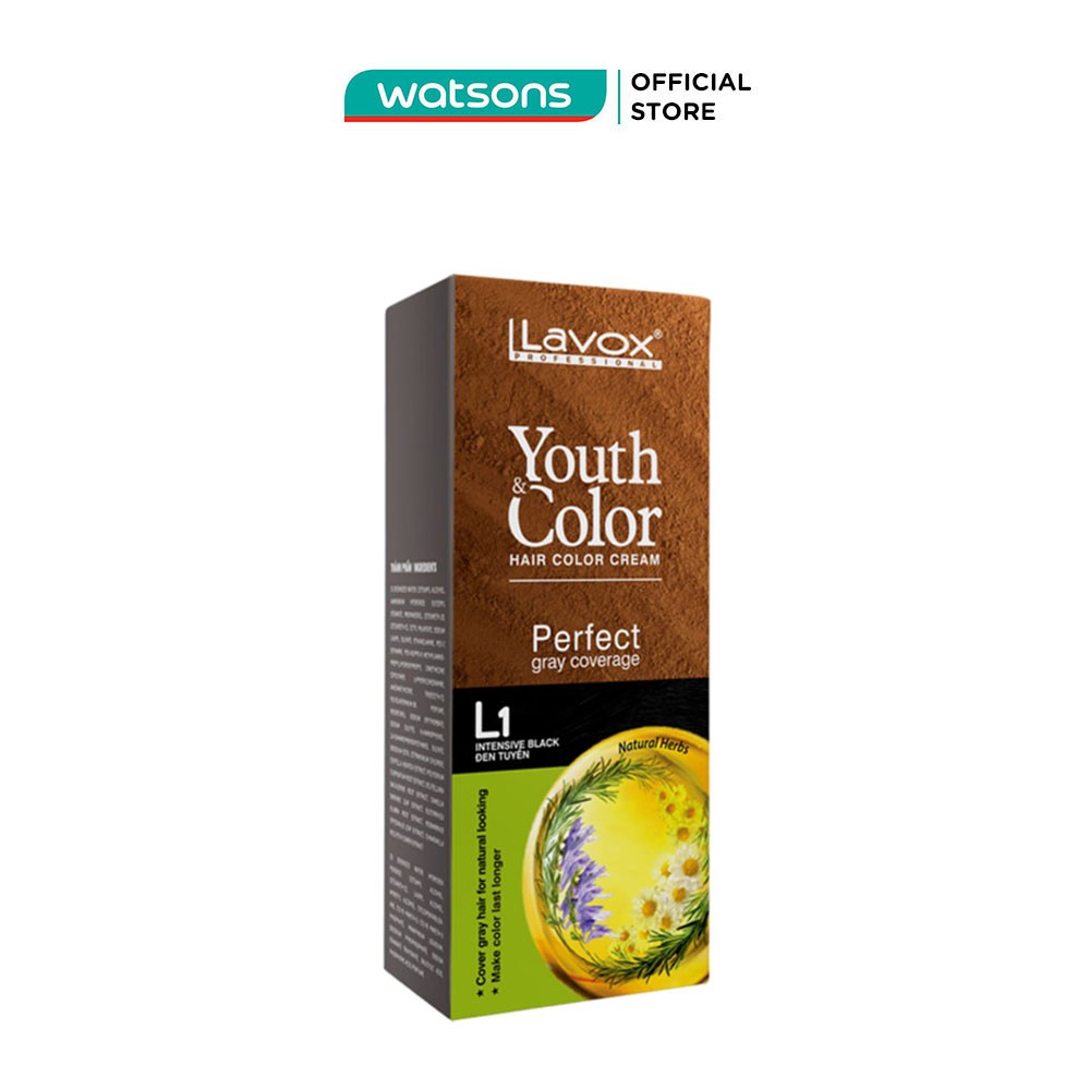 Nhuộm Phủ Bạc Lavox Youth &amp; Color Hair Color Cream 60ml x 2