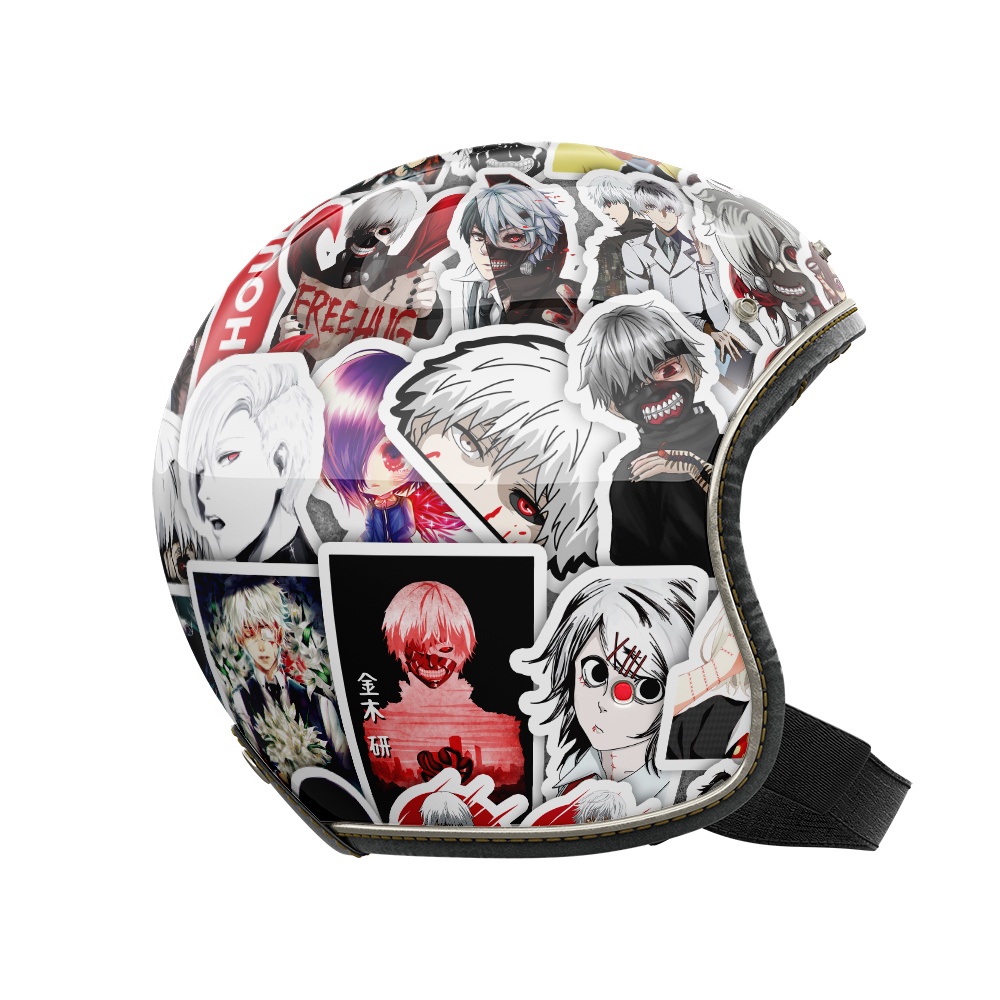 Set 50 cái Sticker Tokyo Ghoul chống nước, Hình Dán Tokyo Ghoul Chibi, Decal Tokyo Ghoul cute dán vali, laptop