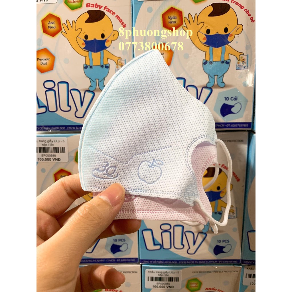 Khẩu trang Lily cho bé hộp 10 cái