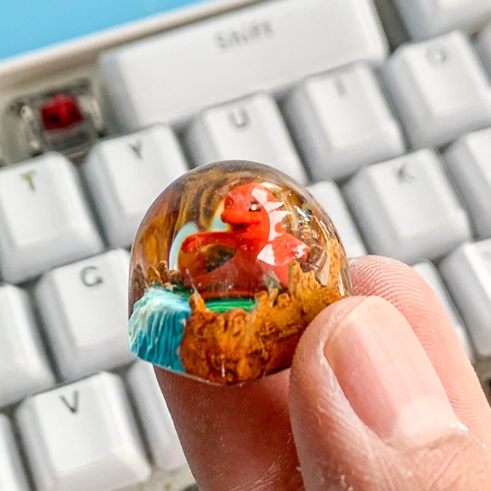 Nút bàn phím cơ máy tính - Artisan keycap - Pokemon Keycap - Resin keycaps - Dom Profile Keycap