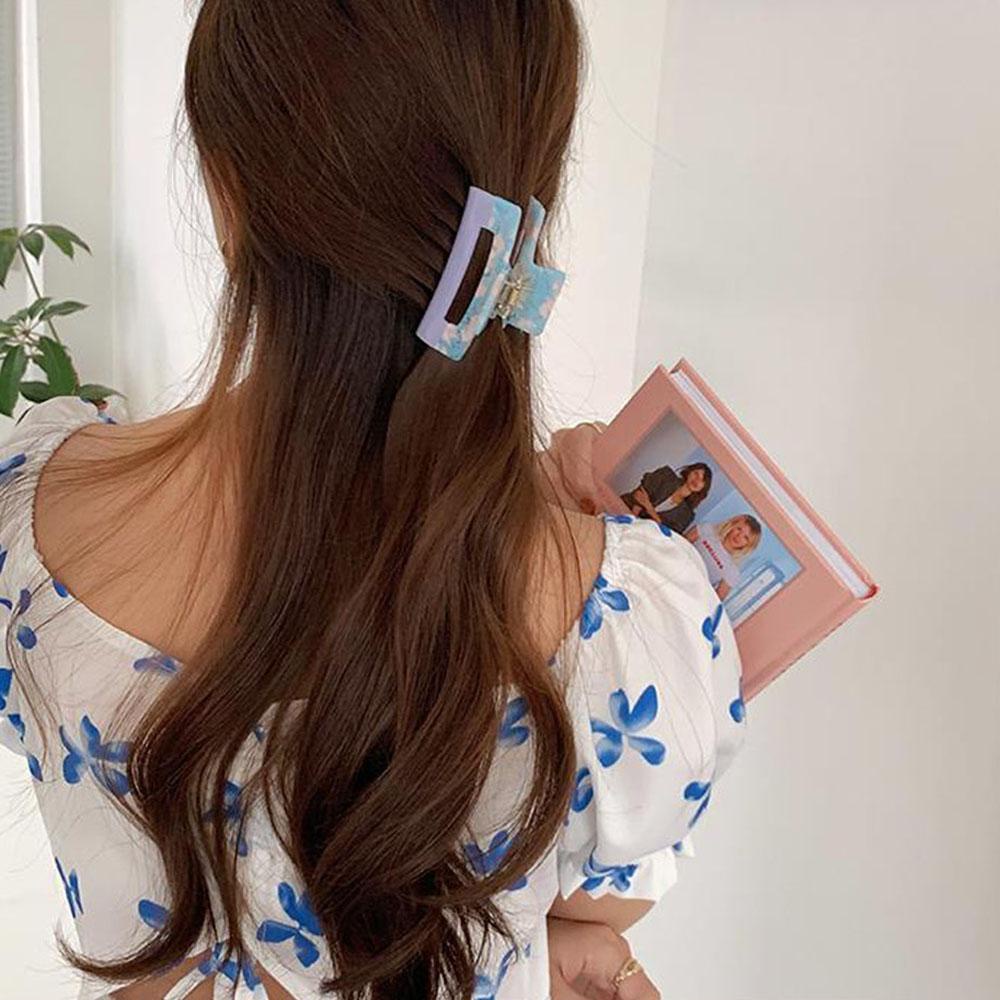 Kẹp Tóc Acrylic Nhiều Màu Sắc Phong Cách Vintage Thời Trang
