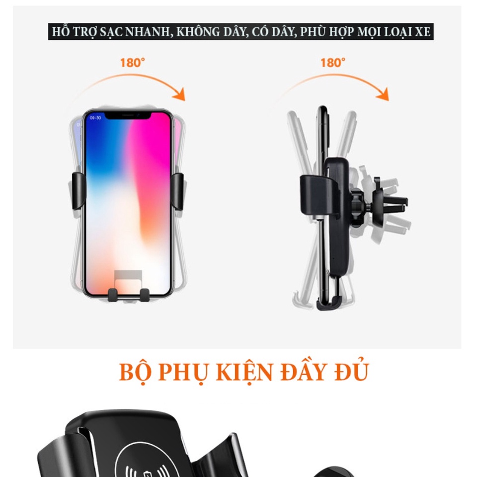 Sạc Không Dây 10W, Sạc Nhanh Siêu Mỏng Thông Minh, Có Đèn Led Báo, sạc không dây iphone samsung xiaomi android, apple