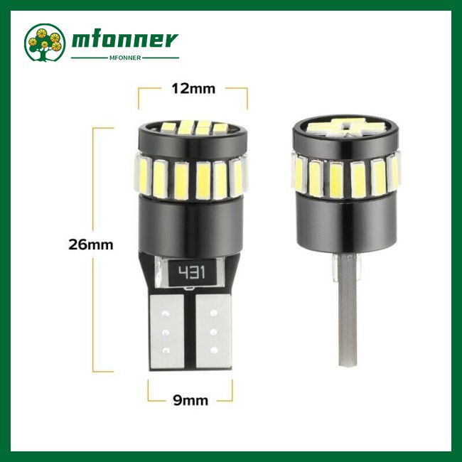 Set 2 Bóng Đèn Led T10 12v 5w Ánh Sáng Trắng Dành Cho Ô Tô