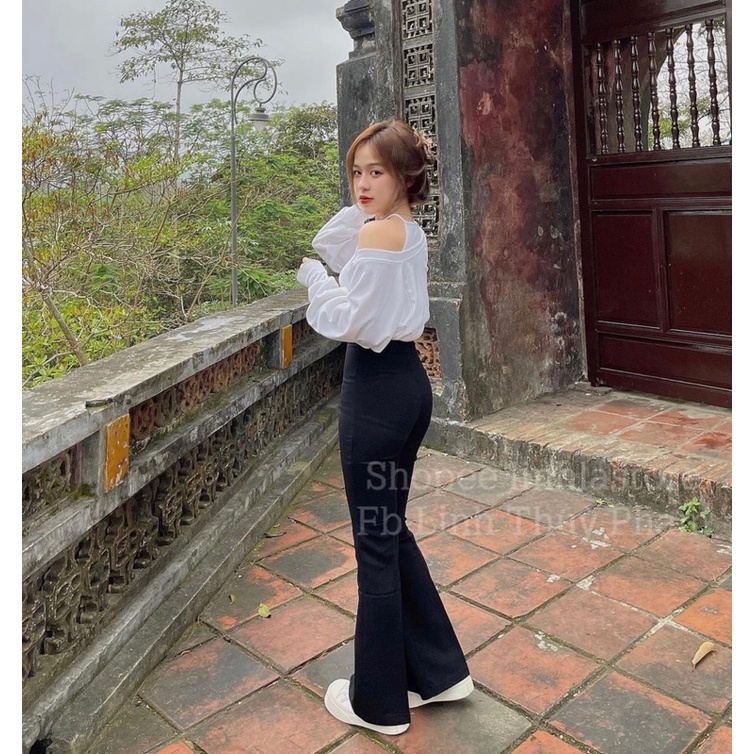 QUẦN ỐNG LOE TÔN DÁNG CO GIÃN  QUẦN ỐNG LOE PHONG CÁCH HÀN QUỐC