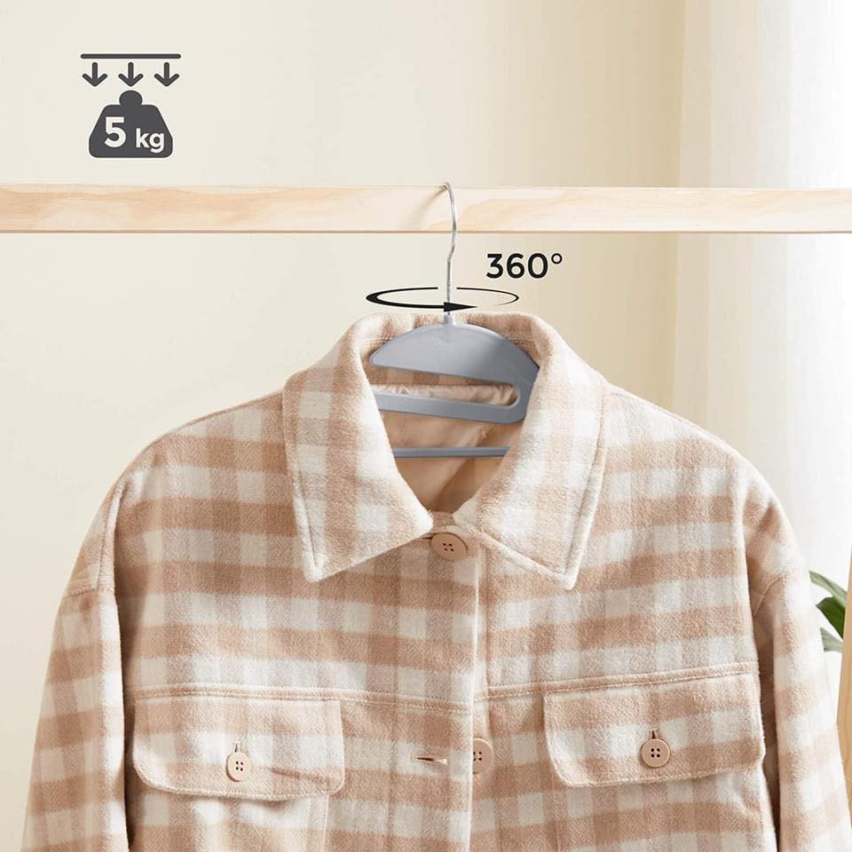 Set mắc treo quần áo Songmics 50 chiếc treo tối đa 5kg [hàng Đức]