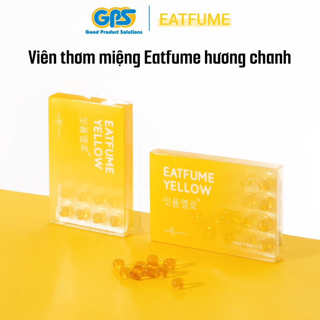Viên thơm miệng hương chanh Eatfume Yellow chăm sóc hơi thở 24 viên / vỉ
