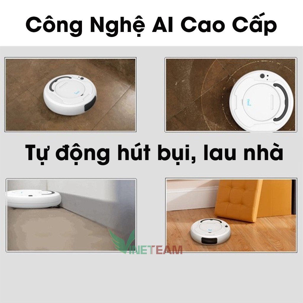 Máy lau nhà tự động robot clean✔Robot hút bụi Bowai thông minh công nghệ AI 3 trong 1