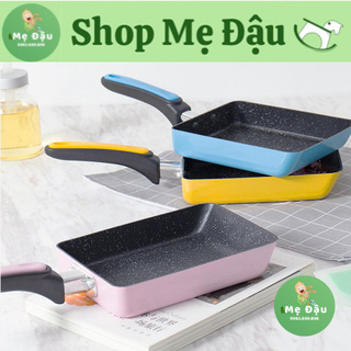 Chảo Chiên Trứng Không Dính Hình Chữ Nhật Bằng Thép Không Gỉ