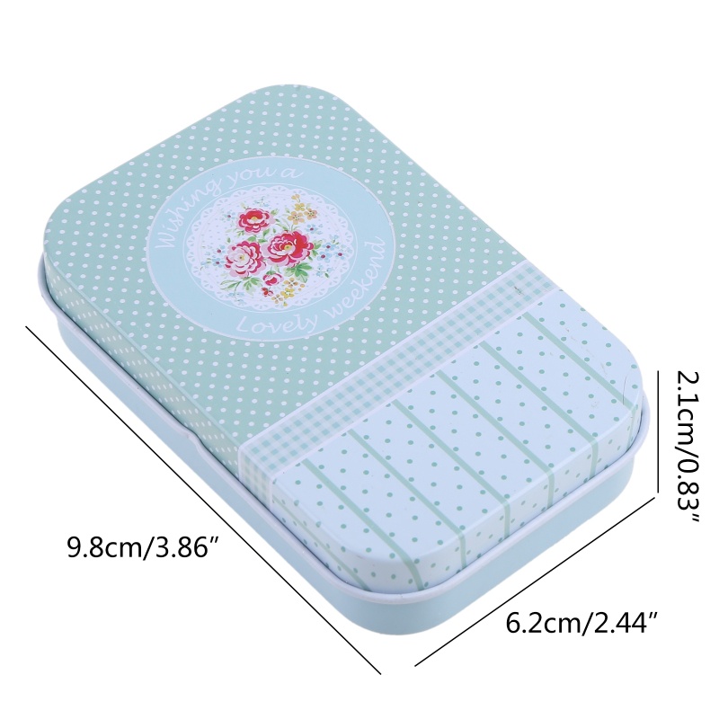 Hộp Thiếc Nhỏ Hình Chữ Nhật Đựng Trang Sức / Đồng Xu / Trang Sức