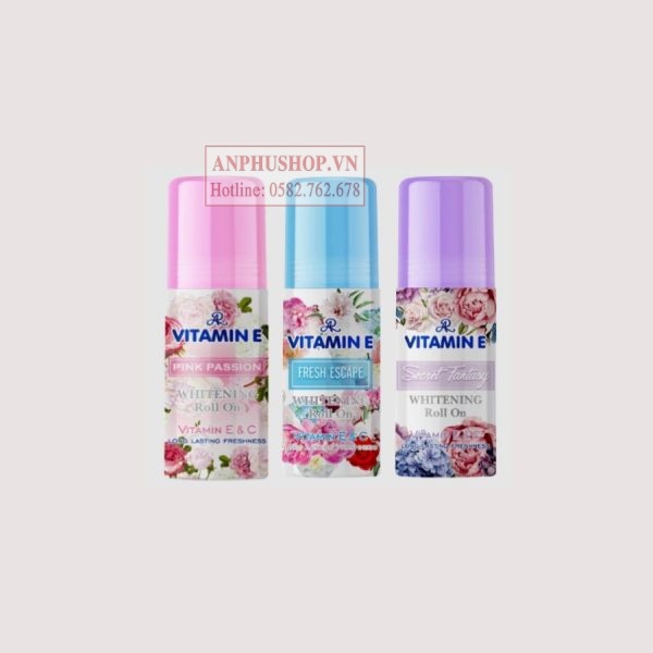 Lăn khử mùi hương nước hoa AR Vitamin E Whitening Roll On (Hàng chính hãng)