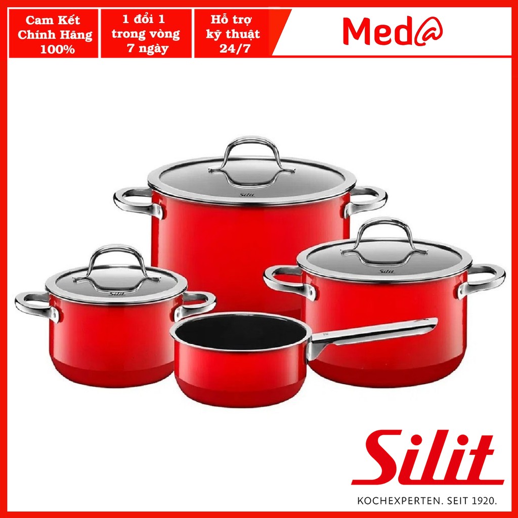 Bộ Nồi Silit Passion Red 4 Món (Nhập Khẩu Đức)