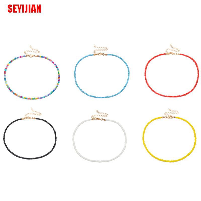 Vòng cổ Hạt Nhiều Màu Sắc Phong Cách Bohemian Thời Trang Cho Nữ