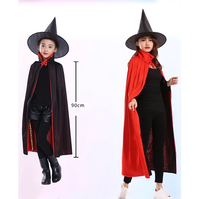 Bộ Áo Choàng Và Mũ Phù Thủy, Hai Lớp Hóa Trang Halloween,Trang Phục Ảo Thuật | BigBuy360 - bigbuy360.vn