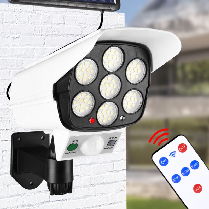 Đèn Led Gắn Tường Chống Nước IPX5 77x 2 Trong 1 Chạy Năng Lượng Mặt Trời