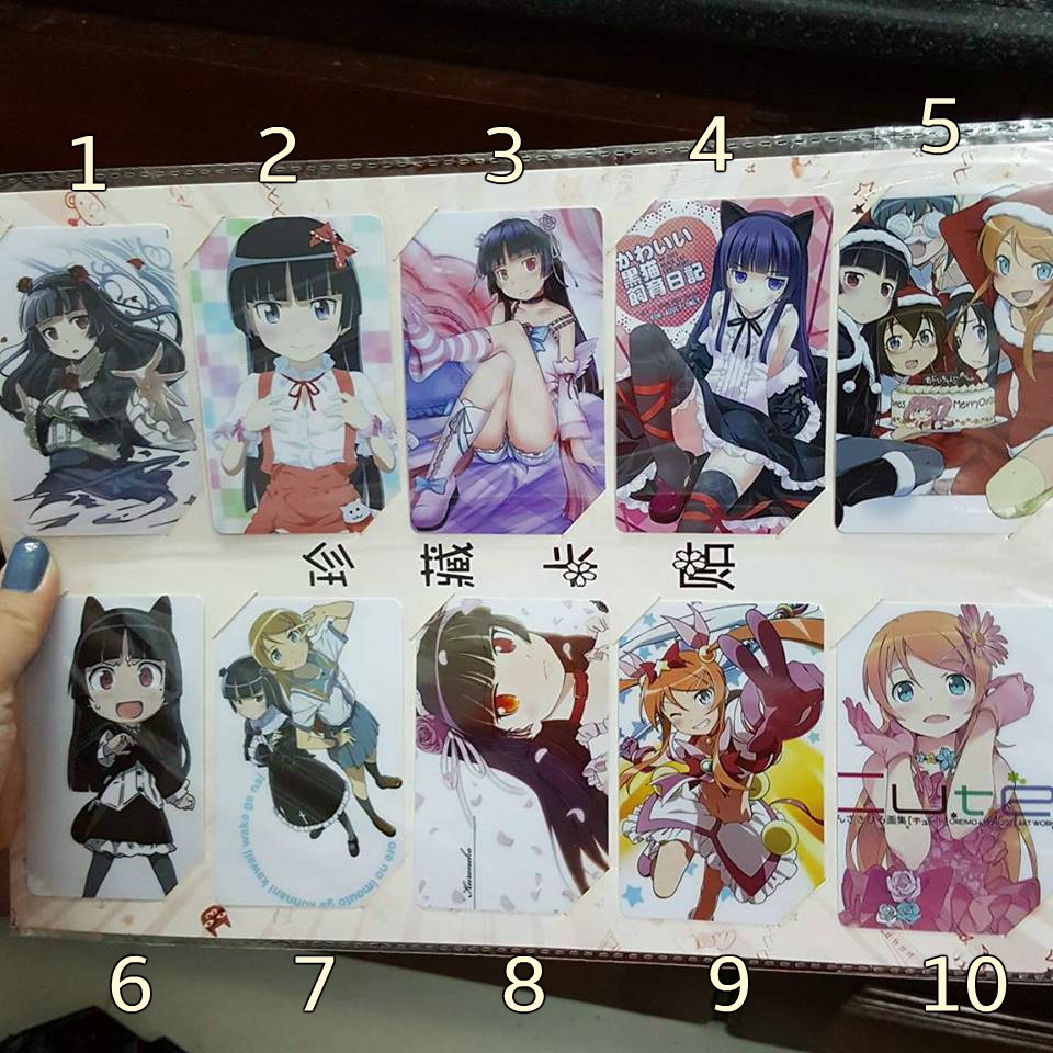 Sticker thẻ nhựa chống nước anime Oreimo