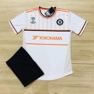 [Thun Thái Cao Cấp ] Bộ quần áo đá bóng Chelsea màu trắng 2021, thiết kế