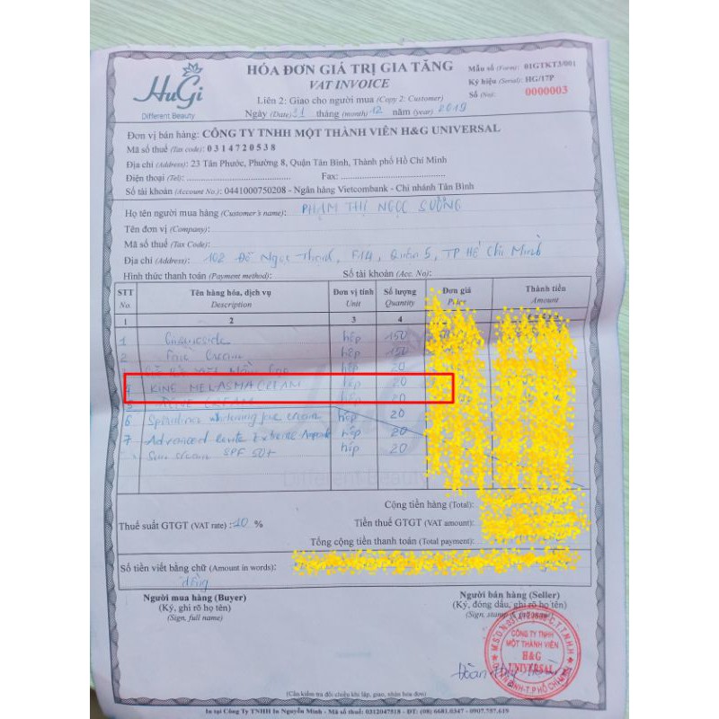 Kem Nám Tàn Nhang HuGi 30gr - King Melasma Cream | BigBuy360 - bigbuy360.vn