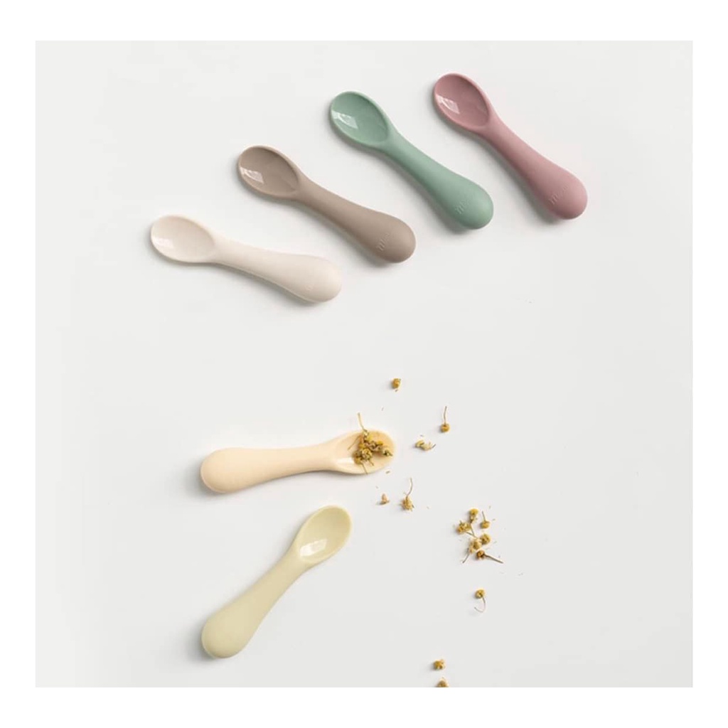 &lt;có sẵn&gt; THÌA MUỖNG ĂN DẶM SILICONE BLUEMAMA MODUI NỘI ĐỊA HÀN